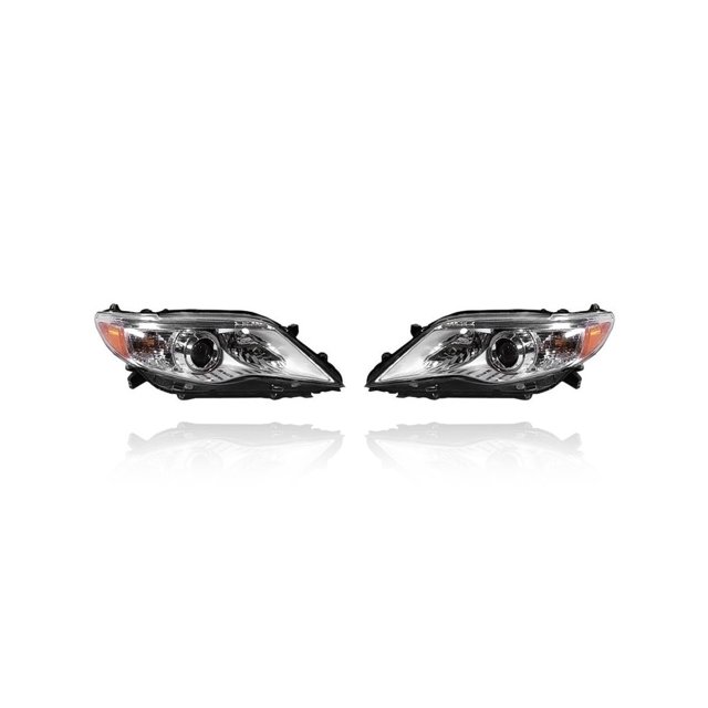Headlight Assembly - Compatible/Replacement for '11-12 Toyota Avalon Base-Only - Halogen - Pair, Left Driver + Right Passenger Set - 8111007110, 8115007110 CAPA