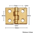 thumbnail image 2 of 30 mini bisagras de latón, plegables de 180°, pequeñas bisagras de metal for caja de regalo, modelo hecho a mano en miniatura, 2 of 6