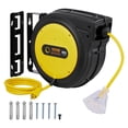 thumbnail image 1 of Carrete de cable de extensión retráctil VEVOR de 80 pies con 3 salidas de 15 A, 1 of 7