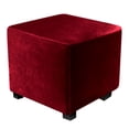 thumbnail image 2 of Trayknick Stretchable Stool Cover Slipcover - Stain-resistant Square Footstool Protection Cover for Home Furniture Decoration, 2 of 8