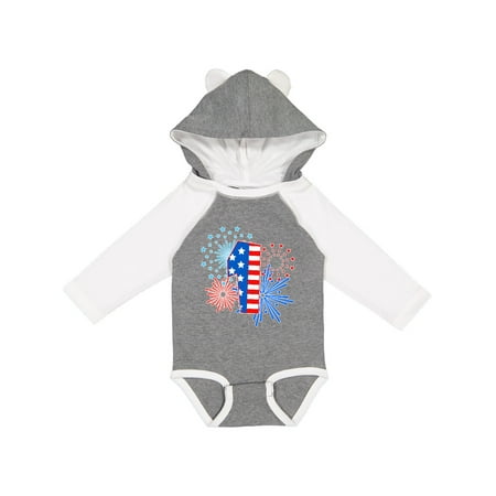 

Inktastic First Birthday- Fourth of July fireworks Gift Baby Boy or Baby Girl Long Sleeve Bodysuit
