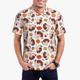 thumbnail image 5 of Yiaed Turkey And Thanksgiving2Print Men's Short Sleeve Polo Shirt,Golf Polo for Men Three-Button Golf Shirt Athletic Casual Collared T-Shirt- X-Large, 5 of 7