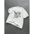 thumbnail image 1 of Men'S Casual Crew Neck T-Shirt with Cupid Angel Graphic Print, Cotton, Lightweight Summer Tee, Loose Fit, Street Style Design, Outdoor Clothing, Everyday Tshirt | Versatile Tee | Cotton Fabri, 1 of 8