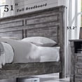 thumbnail image 4 of Aitjunz Farmhouse King Size Bed Framewith 51" Tall Headboard & 20" Roman Column Footboard, Wood Platform Frame with 3 Large Storage Drawers, No Box Spring Needed, 4 of 7