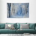 thumbnail image 2 of ONETECH  Christmas Tapestry Wall Hanging Nature White Forest Snow Wall Tapestry for Party Livingroom Bedroom Dorm Home Decor, 2 of 7