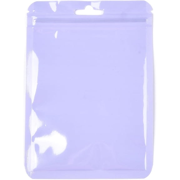 Generic 100Pcs 3x4 inch Lilac Plastic Macaron Zip Lock Bags Resealable Celloane Top Seal Self Seal for Gift Packaging Treats Favors Storage
