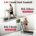 thumbnail image 3 of VLDTDRDI 2.5HP Folding Treadmill with 5 Layer Belts,25.9"W Oversized Walking Pad,7.6Mph Electric Treadmil for Home Office, Under Desk Walking Pad Compact, 3 of 7