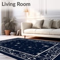 thumbnail image 2 of ODIKA 6'x9' Machine Washable Non-Slip Area Rug, Arctic Constellation Half Moon Bath Fireplace Hearth High Traffic Rug, Blue, 617647, 2 of 7