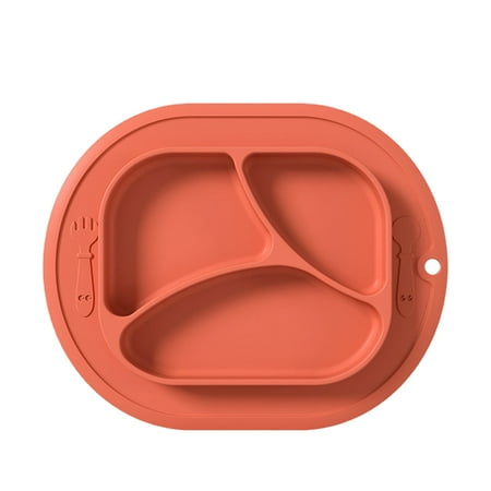 

iaksohdu Sucker Plate Large Area Suction Cup Heat-resistant Food Grade Material Baby Feeding Sucker Dishes for Kindergarten