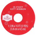 thumbnail image 5 of Metallic Silver Burlap Wired Edge Christmas Ribbon, 1.5" x 15', by Holiday Time, 5 of 5