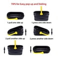 thumbnail image 5 of Collapsible Plastic Bucket Mop Bucket and Sponge Mop Kit Home Commercial Tile Floor Bathroom Garage Cleaning with Total 2 Sponge Heads Telescopic 42.552 Inches Easily Dry Wringing Yellow, 5 of 9