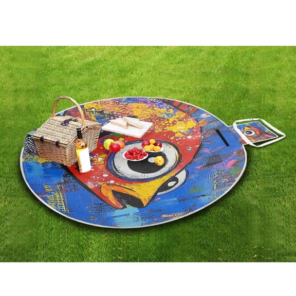 Picnic Blankets Teencool Beach Blanket Creatively Whimsical Fin Pattern Outdoor Blanket for Travel