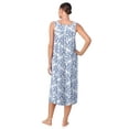 thumbnail image 3 of Aria Women's Sleeveless Long 100% Cotton Nightgown in 46", Sizes XS to 5X, 3 of 7