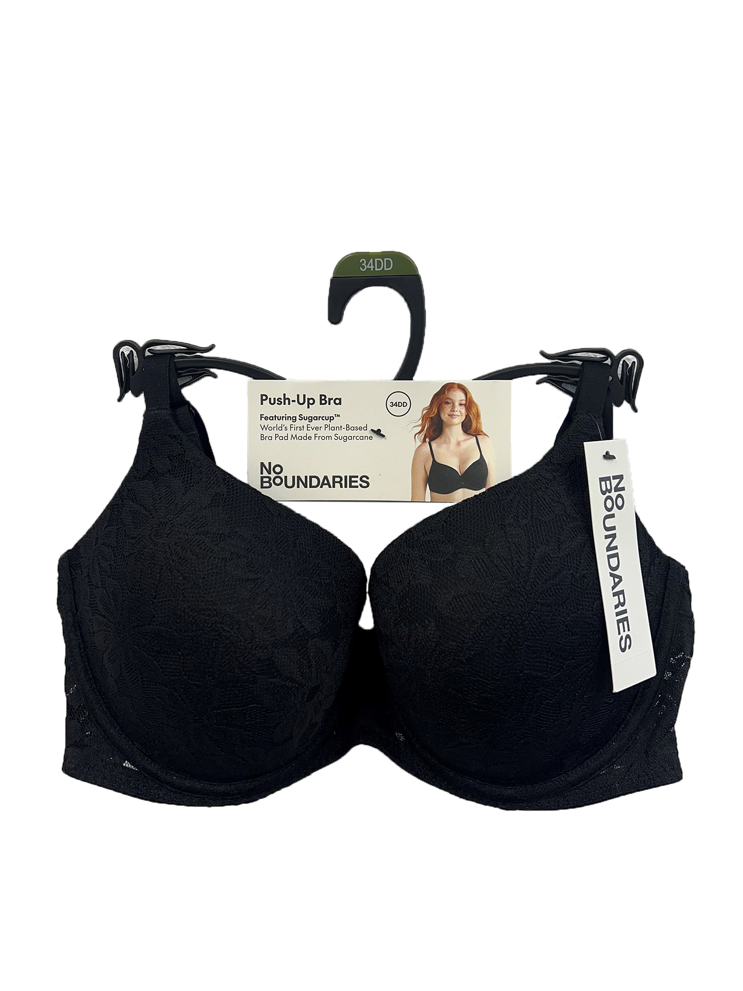 No Boundaries Women's All Over Lace Push Up Bra with Sugarcup™, Sizes 34A-40DD - image 2 of 6