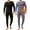 Black+Gray, variant on Men's Thermal Underwear Long Johns - 2 Pack Soft and Warm Long Underwear Base layer for Cold Weather