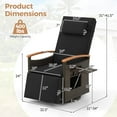 thumbnail image 3 of Costway Outdoor 360° Swivel Rattan Recliner Chair Patio Wicker Chaise Lounge Chair Black, 3 of 9