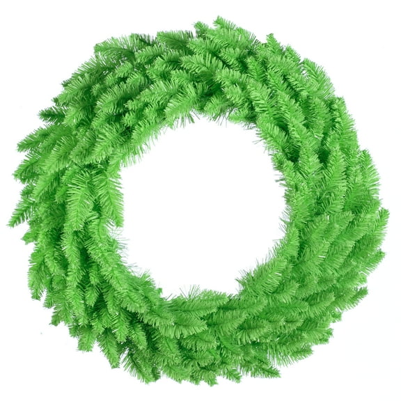 Vickerman 24" Lime Fir Artificial Christmas Wreath, Lime Dura-Lit LED lights. - Faux Fir Christmas Wreath - Indoor Seasonal Home Decor