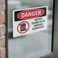thumbnail image 4 of (2 Pack) Do Not Climb In Or Around Dumpster OSHA Danger Sign 14 Inch X 10 Inch Vinyl Label Decal Sticker Weather Resistant, UV Protected for Workplace, Business, and Construction Site, Made in the USA, 4 of 7
