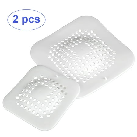 2PCS Hair Catch, Drain Protector Premium Silicone, Hair Trap, Shower Drain Cover, Sink Strainer, Sink Catcher, Drain Filter, Shower Hair Catcher, Drain Cover, For Bathroom, Easy to clean, (Best Way To Clean Shower Drain)