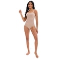 thumbnail image 5 of DARING DIVA Button Bottom Shapewear Cami Slimming Butt Lifter Bodysuit S Khaki, 5 of 6