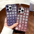 thumbnail image 5 of Electroplating Magic  Grid Phone case, Gradient Glitter Phone case, Soft Material, Anti-Drop and wear-Resistant, for iPhone 15 14 13 12 11 Pro Max Phone case (Silver,iPhone 11), 5 of 8