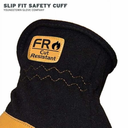 Youngstown Glove Co Mechanics Gloves, Aramid Palm, 2XL, Black/Tan 12-3270-80-XXL