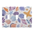thumbnail image 2 of Dailycode Light Switch Plate Covers 2 Gang Wall Plate Plastics Outlet Covers for Kitchen Home Office Decor Shells and Starfish, 2 of 8