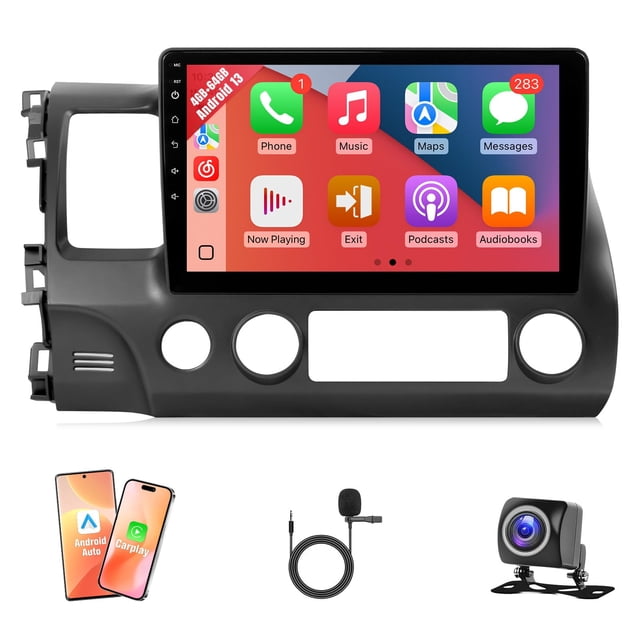 Radio de coche Leadfan 4G 64G Android con CarPlay Honda Civic 06-11