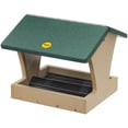 thumbnail image 2 of Birds Choice 10" Medium Recycled Plastic Hanging or Mounted Hopper 2-Sided Bird Feeder, Taupe/Green, 2 of 7