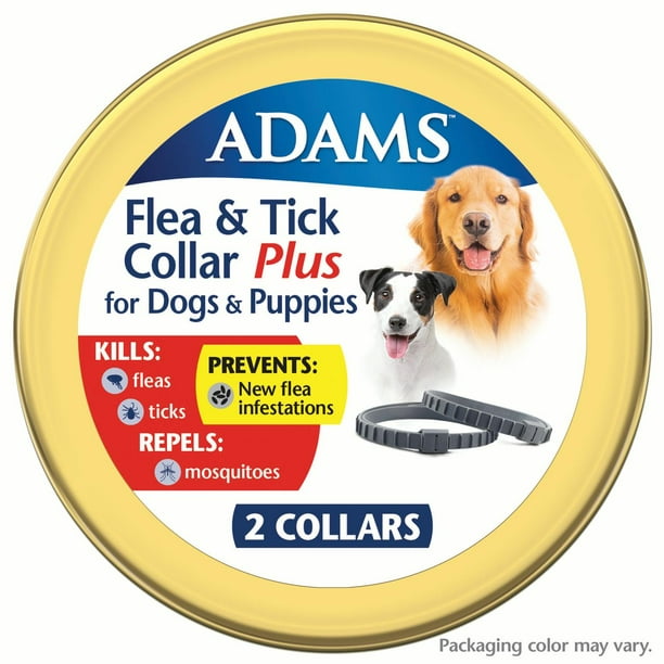 Adams Flea & Tick Collar for Large Dogs, 2 Pack Grey One Size