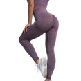 thumbnail image 1 of Sonducket Mallas pantalones de Yoga para mujer, mallas de cintura alta sin costuras, transpirables, para gimnasio, ropa de realce, pantalones de Yoga para Pijama Vino tinto L, 1 of 1