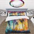 thumbnail image 2 of Designart "Palm Trees Vibrant III" Modern Landscape Beach Bedding Covert Set - Modern Beach Pink Landscapes Bed Set With 2 Shams, 2 of 6