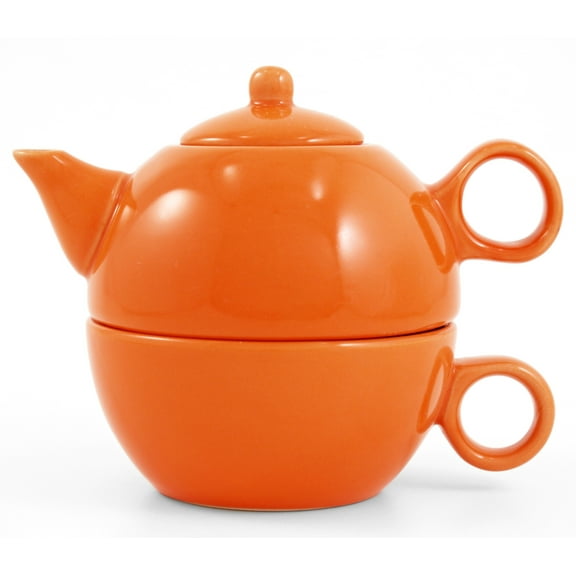 Metropolitan Tea Orange Ceramic Tea For Me Pot