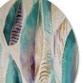 thumbnail image 3 of Designart "Elegant Purple Tropical Leaves" Floral Leaves Metal Round Art Living Room, 3 of 5