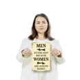 thumbnail image 3 of Men to the Left Because Women Are Always Right (2 Pack) 8 Inch x 12 Inch Novelty Plastic Sign Durable Weatherproof UV Protected Perfect for Bathrooms Homes Fun Gag Gift for Couples, 3 of 5