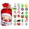 Bescita 24Pcs Christmas Cute Animal Toys Stress Relief Set Slow Rising Fidget Toys Advent Calendar Gift For Kids Adults