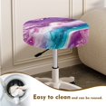 thumbnail image 4 of Jeiento Purple Marble Pattern Round Bar Stool Seat Covers Pack of 4 Washable Elastic Non-Slip Stool Cushion Slipcover Elastic Circle Bar Chair Covers for 14-16 Inch Round Chair, 4 of 6