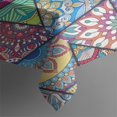 thumbnail image 3 of Boho Bohemia Flower Rectangle Tablecloth 60"x84",Waterproof Polyester Rectangle Table Cloth, Wipeable Spillproof Polyester Tablecloth for Dining, Camping, Indoor and Outdoor, 3 of 5