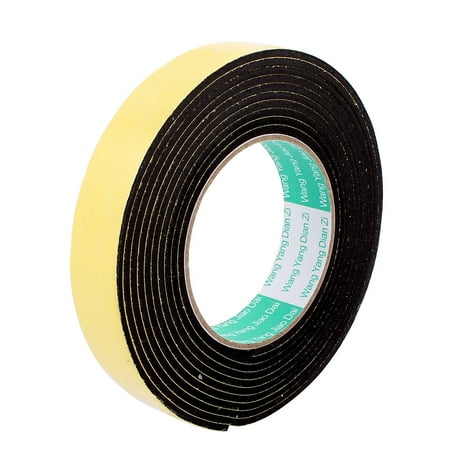 Black EVA 2.5CM Wide 4M Length 3MM Thick Single Sided Shockproof Sponge Tape