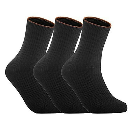 

Meso Women s 3 Pairs Wool Blend Crew Socks MHR1612 Casual Solid Size 6-9 Black