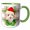 Green/White, variant on 3drose, Champagne Cockapoo Christmas Dog with Red and Green Holiday Plaid, 15oz Two-tone Black Mug