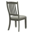 thumbnail image 4 of Casual Dining Height Side Chairs 2pc Antique Gray Wood Frame Fabric Upholstery, 4 of 4