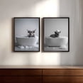 thumbnail image 2 of Animals Taking a Bath Abstract Funny Canvas Painting Print Wall Art for Living Room Bathroom Decoration Frameless, 2 of 7