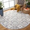 thumbnail image 2 of SAFAVIEH Marrakesh Driskoll Geometric Polyester Area Rug, Grey/Multi, 3' x 3' Round, 2 of 7