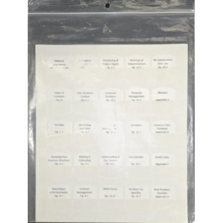 Pre Printed Tabs for the Residential Pool Contractors Trade Knowledge Florida Contractor Exam by Exam Books