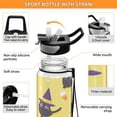 thumbnail image 4 of Yellow Background with Black Cat 1000ml Tritan Sport Bottle Straw LeakProof Food-Grade Portable Wide Handle, 4 of 7