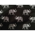 thumbnail image 4 of oneOone Cotton Poplin Fabric Elephant Block Printed Craft Fabric BTY 56 Inch Wide, 4 of 4