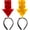 Red&yellow, variant on Arrows Headband | 2PCS Light Up Arrows Headband for Short People | Funny Arrowhead Headwear Photo Props | Personalized Symbol