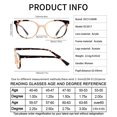 thumbnail image 5 of OCCI CHIARI Women Stylish Round Reading Glasses for Reader 1.0 1.25 1.5 1.75 2.0 2.5 3.0 3.5 4.0 5.0 6.0 (Brown, 600), 5 of 6