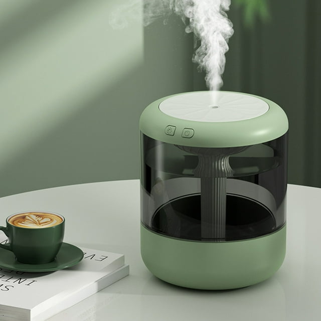 Fiudx Minihumidificador de Escritorio, Aromaterapia con Alimentación Usb, Luz Nocturna Colorida, Funcionamiento Silencioso, Gran Capacidad de 1,2 L, Ideal para El Hogar o La Oficina, Decoración Relaj